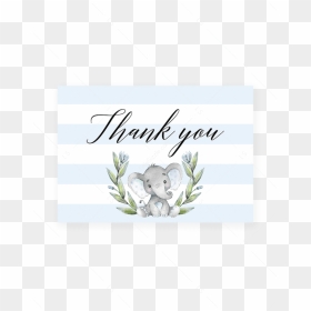 Transparent Baby Shower Elephant Png - Baby Shower Thank You Png, Png Download - baby shower elephant png