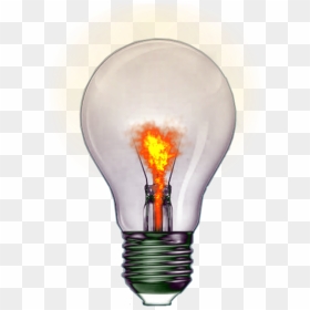 Incandescent Light Bulb, HD Png Download - bombillo png