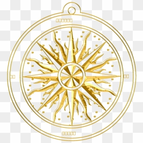 Gold Compass Rose - Compass Rose Png, Transparent Png - compass rose png transparent background