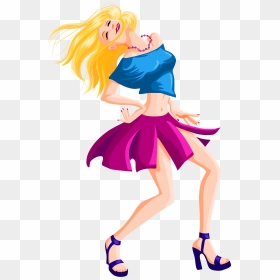 Dancing Girl Vector Png , Png Download - Girl Dancing Cartoon Png, Transparent Png - dancing girl png