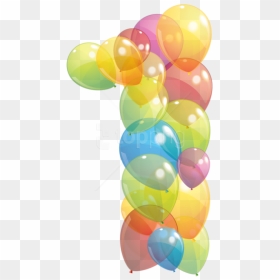 Free Png Download Transparent One Number Of Balloons - Balloon Png, Png Download - birthday ballons png