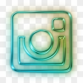 Instagram Logo Old Neon Light Blue Green Yellow Freetoe, HD Png Download - new instagram icon png