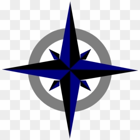 Blue Compass Rose Clipart Vector Free Bluegrey Compass - Pretty Easy Pretty Compass Rose, HD Png Download - compass rose png transparent background