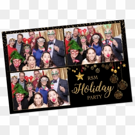 Company Christmas Party Photo Booth Template With Gold - Collage, HD Png Download - holiday party png