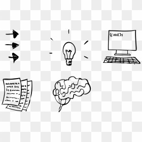 Hand Drawn Computer Code, HD Png Download - brain cartoon png