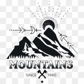 Mountain And Sun Free Vector, HD Png Download - png mountains