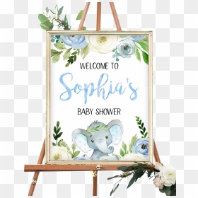Baby Shower Welcome Board, HD Png Download - baby shower elephant png