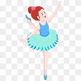 Blue Ballerina Png Cartoon, Transparent Png - dancing girl png