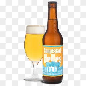 Helles Wet Glass-bottle Copy - Wheat Beer, HD Png Download - glass of beer png