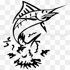 Marlin Fish Clipart Clip Art Library Stock Marlin Fishing - Black And White Pictures Of Marlin Fish, HD Png Download - finding nemo marlin png