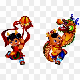 Dragon Chinese New Year Cartoon, HD Png Download - cartoon lion png