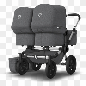 Infant Stroller Multiple Seat Positions Grey/red Converts - Bugaboo Donkey 2 Twin New, HD Png Download - baby stroller png