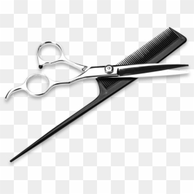Shears Drawing Comb - Scissors, HD Png Download - scissors and comb png