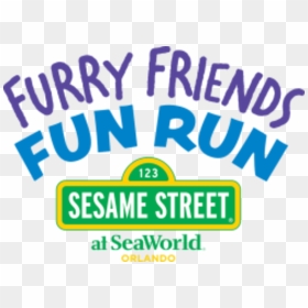 Furry Friends Fun Run At Sesame Street At Seaworld - Sesame Street Sign, HD Png Download - sesame street logo png