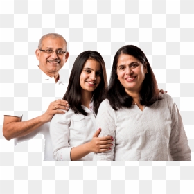 Feat-mckp - Middle Aged Indian Family, HD Png Download - elderly png