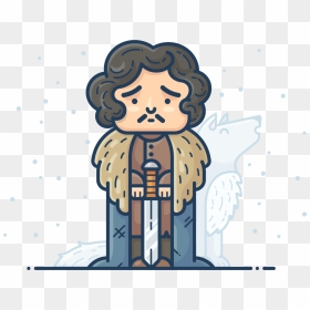 Interaction John Snow Cedric Product Manager - Game Of Thrones Cartoon Illustrations, HD Png Download - john snow png