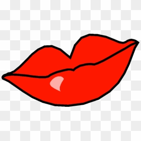 Cartoon With Big Lips - Big Red Lips Cartoon, HD Png Download - cartoon lips png