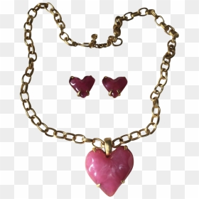 Givenchy Gold Metal Chain & Pink Jelly Lucite Heart - Shinobu Kimetsu No Yaiba Ropa, HD Png Download - metal chain png