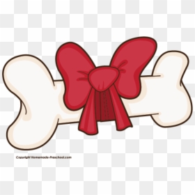 Dog Bone With Bow, HD Png Download - clifford the big red dog png