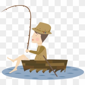 Fisherman Cartoon Png, Transparent Png - fishing hat png
