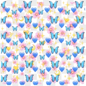 Aesthetic Butterfly Emoji Background, HD Png Download - throw up emoji png