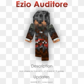Assassin's Creed Skin Minecraft Ezio Hd, HD Png Download - ezio auditore png