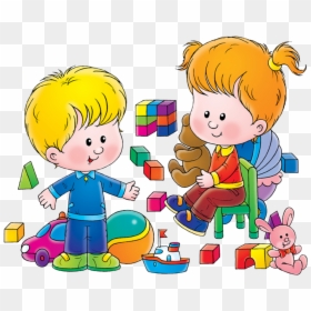 Play With Toys Clipart, HD Png Download - kids playing clipart png