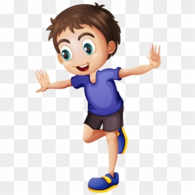 Stand On One Foot Clipart, HD Png Download - kids playing clipart png