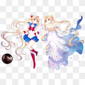 Sailor Moon And Princess Serenity, HD Png Download - tuxedo mask png
