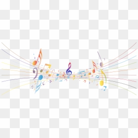 Birthday Card With Music Notes, HD Png Download - colorful music notes on a staff png