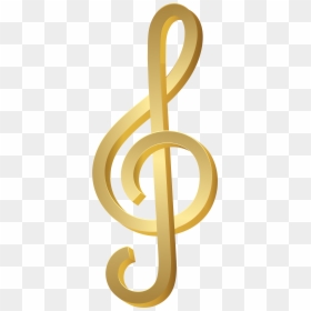 Gold Treble Clef Png, Transparent Png - colorful music notes on a staff png
