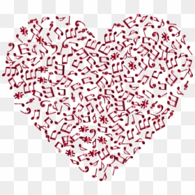 Happy Valentines Day Music Notes, HD Png Download - colorful music notes on a staff png