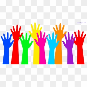 Colorful Hands Clipart, HD Png Download - cartoon hands png