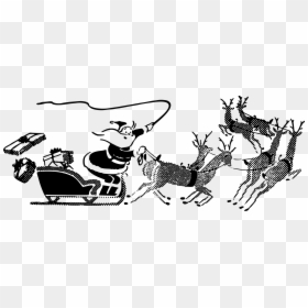 This Free Icons Png Design Of Santa And Sleigh - Sanie Mos Craciun Png, Transparent Png - santas sleigh png