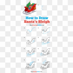 How To Draw Santa's Sleigh - Baseball Bat Drawing Easy, HD Png Download - santas sleigh png