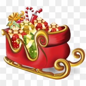 Sleigh Clipart Png, Transparent Png - santas sleigh png