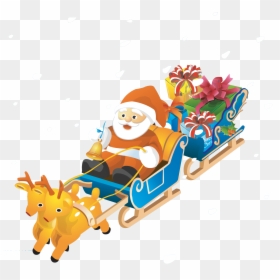 圣诞 老人 雪橇, HD Png Download - santas sleigh png