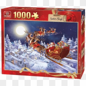 Babbo Natale Puzzle, HD Png Download - santas sleigh png