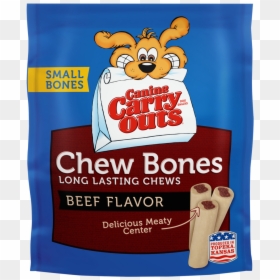 Canine Carry Outs Chew Bones Beef Flavor Large Bones, HD Png Download - dog bones png
