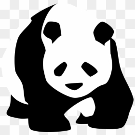 Black And White Panda Clipart, HD Png Download - panda logo png