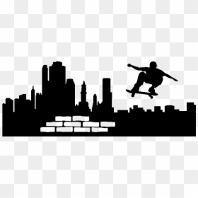 Logo Sticker New York, HD Png Download - skateboard silhouette png