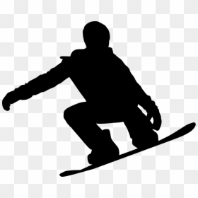 Silhouette Snowboard Transparent Background, HD Png Download - skateboard silhouette png