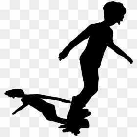 Skateboard, HD Png Download - skateboard silhouette png