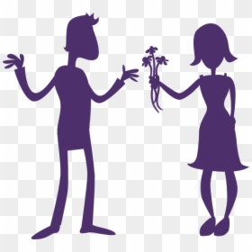 Clipart Healthy And Unhealthy Relationships, HD Png Download - flowers silhouette png
