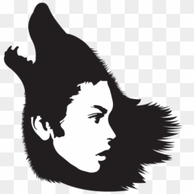 Howling Wolf Head Silhouette, HD Png Download - beauty and the beast silhouette png