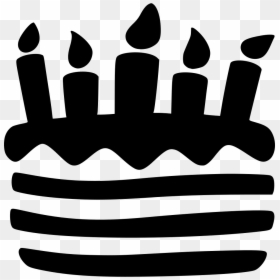 Birthday Cake Png Icon, Transparent Png - birthday cake silhouette png