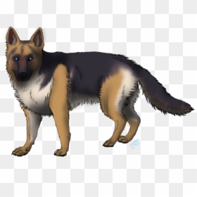 Cartoon Dogs German Shepherd, HD Png Download - german shepherd silhouette png