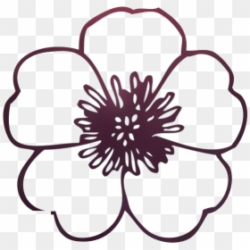 Spring Flowers Clip Art Black And White, HD Png Download - flowers silhouette png