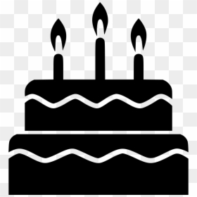 Birthday Cake Vector Icon, HD Png Download - birthday cake silhouette png