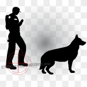 Old German Shepherd Dog, HD Png Download - german shepherd silhouette png